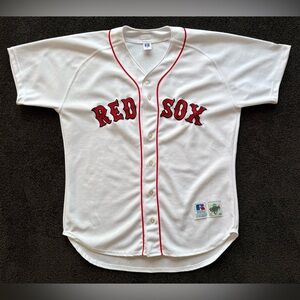 Boston Red Sox 1999 Nomar Garciaparra #5 Authentic Jersey Russell 48 Home White